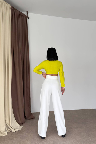 Neşeli Butik women's atlas fabric velcro palazzo pants GTS029