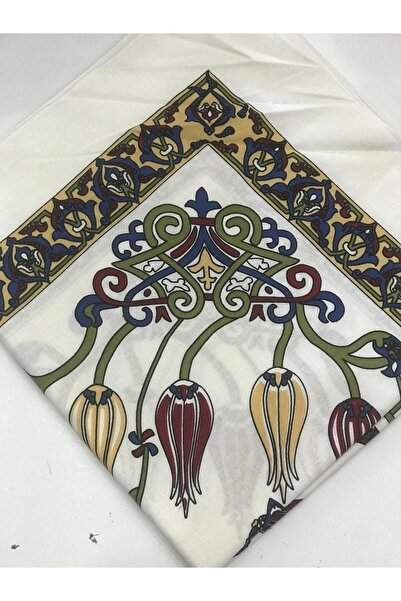 Safir Tuhafiye Otantik Desenli Pamuklu Masa Örtüsü 140 Cm X 140 Cm
