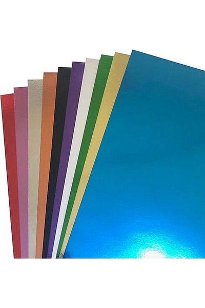 Masis Metallic (mirrored) Cardboard, 25x35 Cm, 10 Colors Mixed
