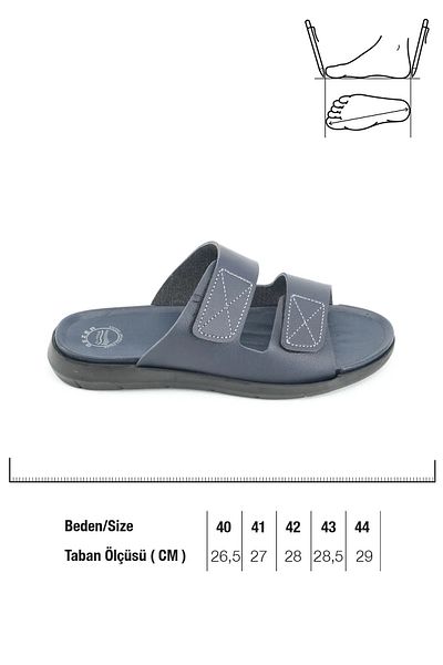 GEZER Ανδρικές παντόφλες casual με εύκαμπτες σόλες και ρυθμιζόμενο velcro