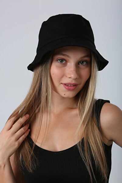 FRESCO SCARFS Unisex Summer Bucket Πολύχρωμο Καπέλο ΜΑΥΡΟ