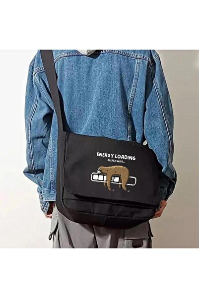 Toum Geantă unisex neagră DropHobby Energy Messenger