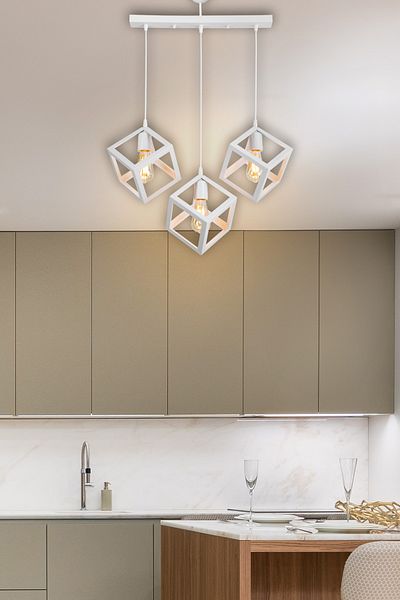 AG LightDesign White Cube Pendant Lamp Chandelier Living Room Bedroom Kitchen Corridor Lamp