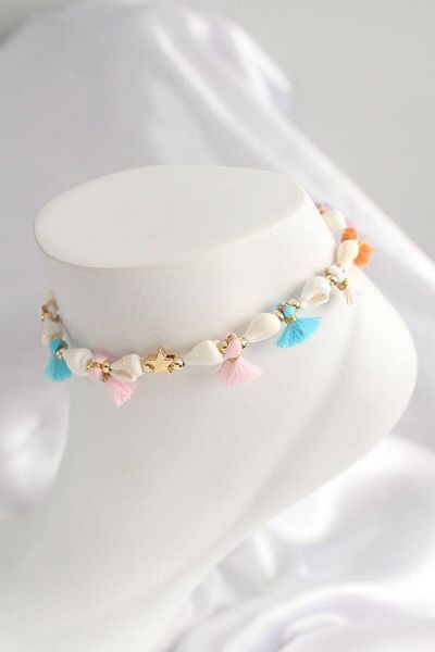 wilaphaxsi Seashell model steel summer anklet
