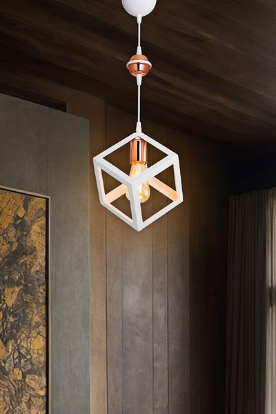 AG LightDesign White Cube Pendant Lamp Chandelier Living Room Bedroom Kitchen Corridor Lamp