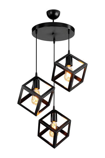 AG LightDesign Black Cube Pendant Lamp Chandelier Living Room Bedroom Kitchen Corridor Lamp