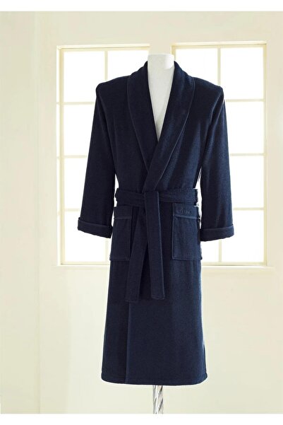 Soft Cotton Lord Şalyaka Bornoz Lacivert M