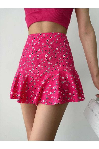 ubmbutik Fustă Pantaloni scurti de damă - cu model floral - fustă scurta mini
