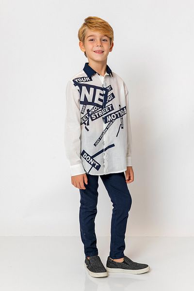 incity Boy's Text Printed Multicolored Shirt