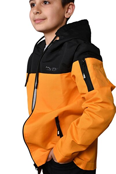 minikiss MEN'S CHILD SOTINA FABRIC WATERPROOF LINED RAINBOARD WITH HOOD