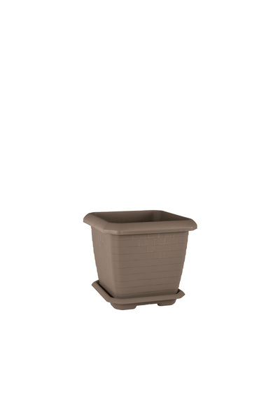 SERİNOVA Hisar Kare Saksı 25,5 Lt Renk : Mocha No : 3