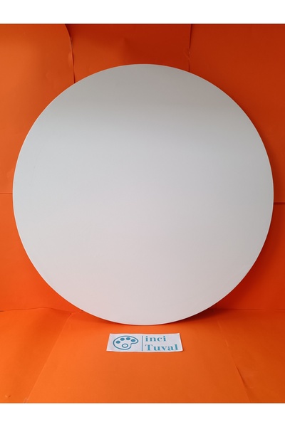 İNCİ TUVAL 100 cm Daire Yuvarlak Tuval Profesyonel 1.Kalite PAMUK 380g/m2 Dokulu Astarlı Gergin Arkadan Zımbalı