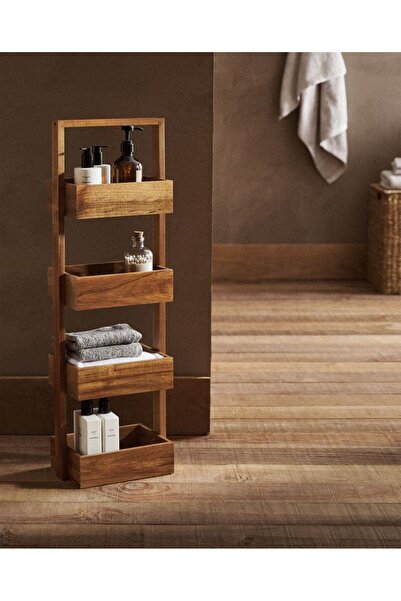 shardywood 4 Katlı Banyo Ve Mutfak Raf Ünitesi Ve Mutfak Düzenleyici Şampuanl...