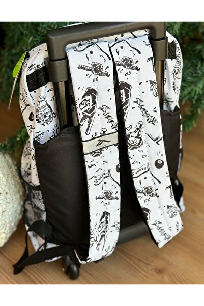 QUEEN AKSESUAR İspanya’dan ithal lüks kalite tekerlekli gözlü çekçekli çanta kalem kutusu set erkek çocuk