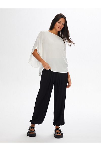 Faik Sönmez Self Textured Round Neck Woven Blouse 68154