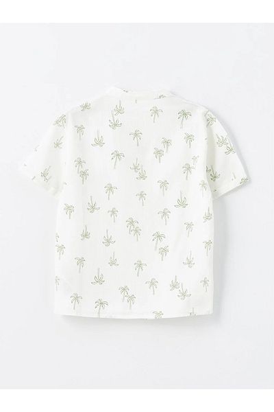 LC Waikiki LCW baby Judge Collar Short Sleeve Printed Baby Boy Shirt