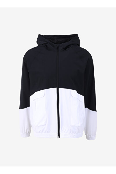 Under Armour 1382699-001 ARMOURSPORT CARGO OS Jk Siyah Kapüşon Yaka Bol Kesim Kadın Zip Ceket