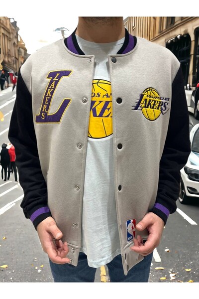 FG KONNİCHİWA Bomber College Coat Ελαστική μέση I College Jacket Μοντέλο με Astaer Inside Coat