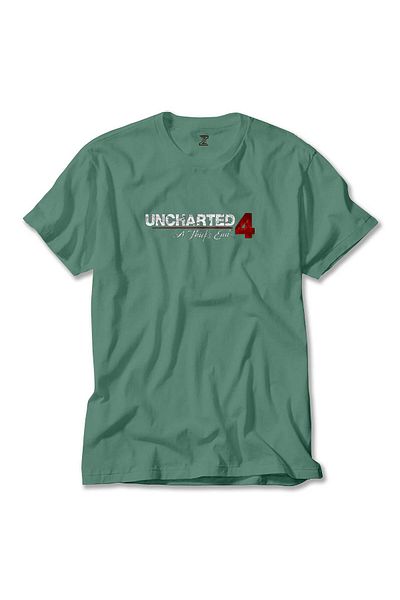 Z zepplin Uncharted 4 Logo Πράσινο T-Shirt