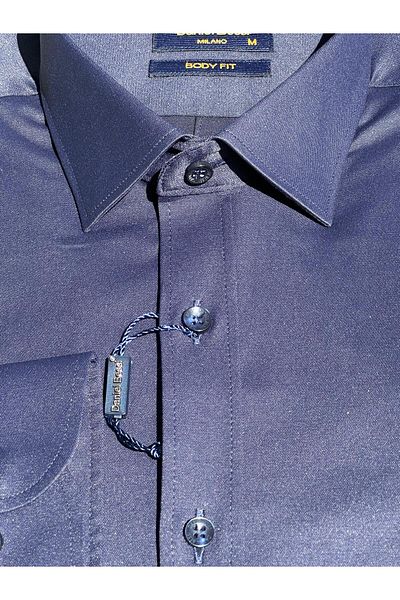 Daniel Bessi Small Shirt Collar Cotton Satin Fabric Extra Slim Fit Men Shirt