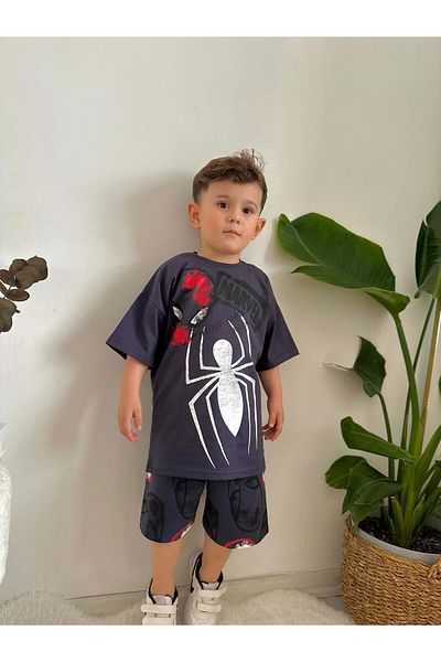 MİNİKO KİDS MEN'S CHILD KNITTED MEN'S COTTON SHORTS SET