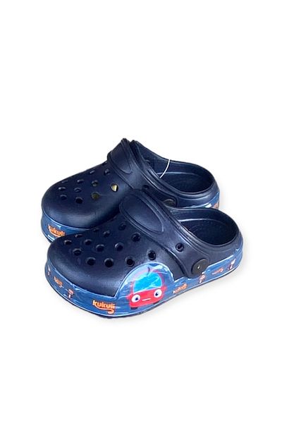 AkınalBella Boy's navy blue orthopedic sole soft slipper sandals.
