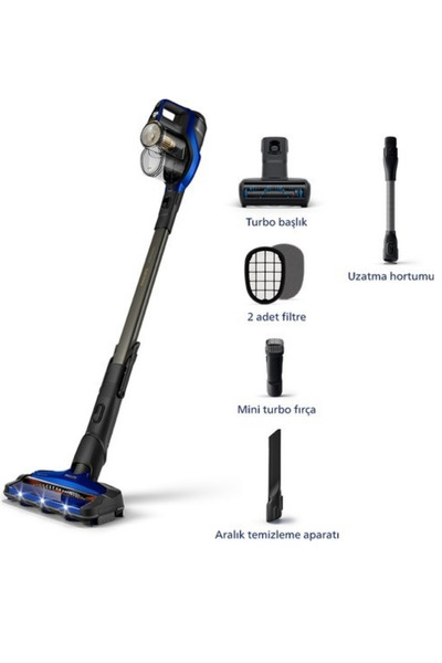 Philips PowerCyclone 10   25.2 V Dikey Şarjlı Süpürge Led Başlıklı