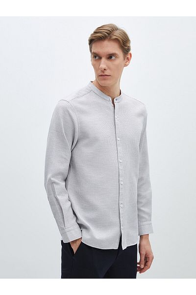LC Waikiki Ανδρικό πουκάμισο - Slim Fit, Μακρυμάνικο, Dobby