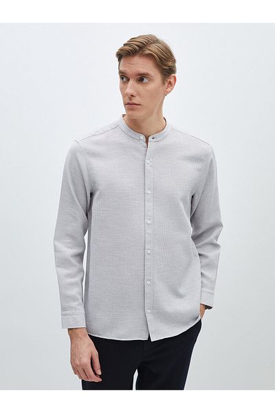 LC Waikiki Ανδρικό πουκάμισο - Slim Fit, Μακρυμάνικο, Dobby