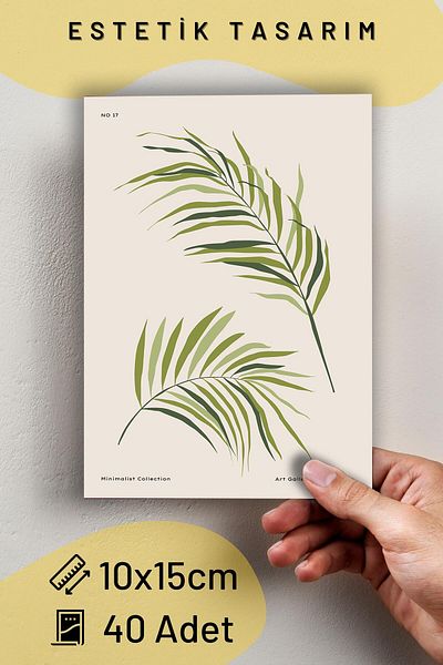 Postifull Σετ αφίσας Vintage Botanical Collage 40 τεμαχίων - με αυτοκόλλητο δώρο - σε κουτί