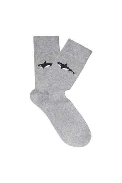 MANGO Gray Men's Socks47001314