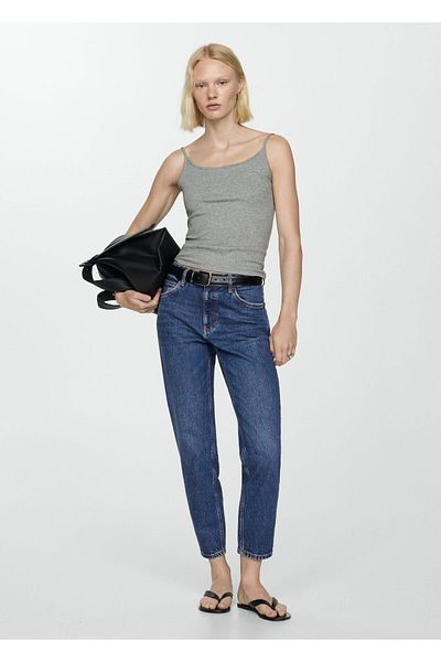MANGO Dark Denim Women's Trousers67050389