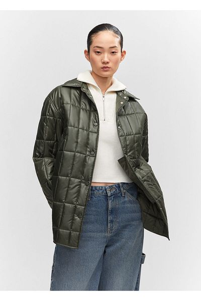 MANGO Woman Khaki Women's Jacket57055950