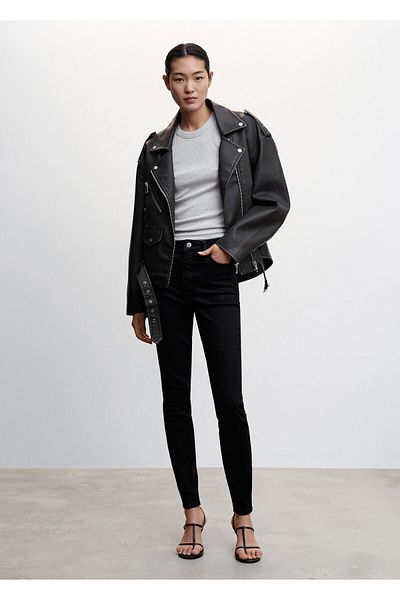 MANGO Woman Black Denim Women's Trousers47000157