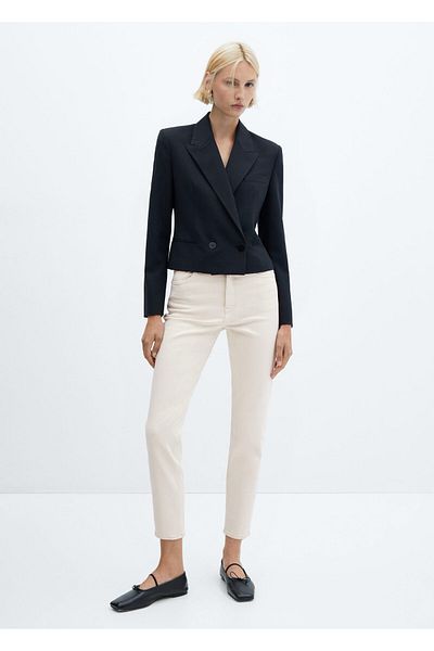 MANGO Off-White Women's Pants57050290