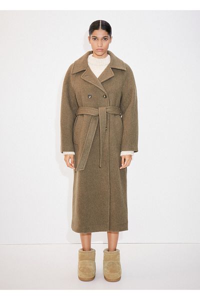 MANGO Woman Khaki Women's Coat57057745