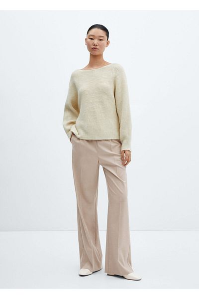 MANGO Beige Women's Trousers57026717