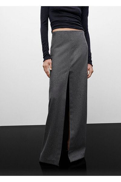 MANGO Gray Women's Skirt57049115
