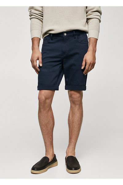 MANGO Man Marineblaue Shorts für Herren57040688
