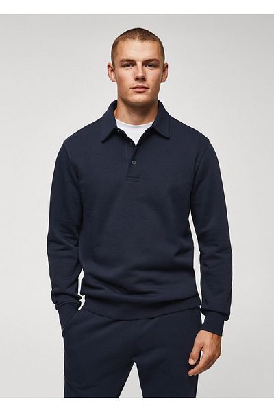 MANGO Man Ανδρικό φούτερ Navy Blue57016025
