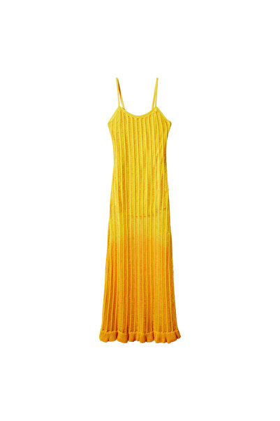 MANGO Woman Hardal Rengi Kadın Elbise 57000404