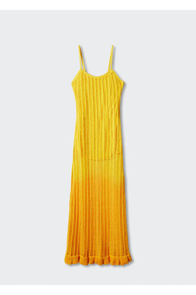 MANGO Woman Hardal Rengi Kadın Elbise 57000404