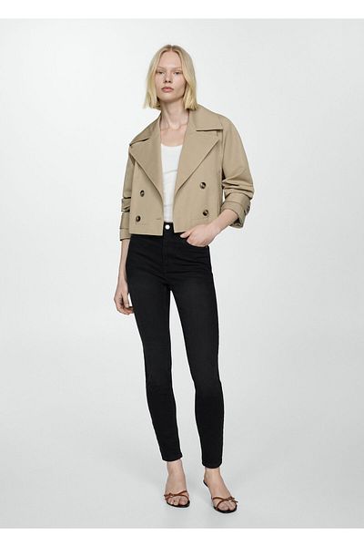 MANGO Woman Black Denim Women's Trousers67050291
