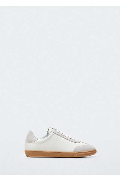 MANGO Białe tenisówki damskie -37084063