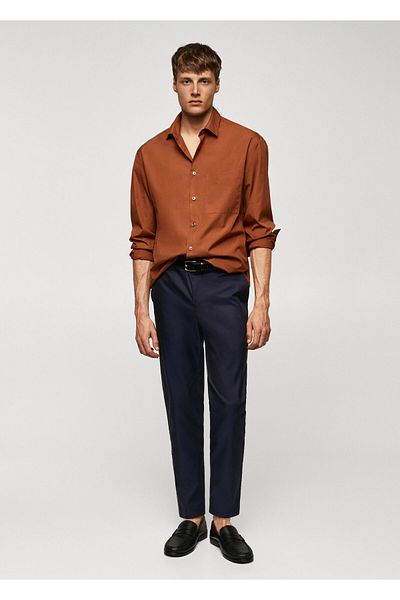 MANGO Man Navy Blue Men's Trousers57050029