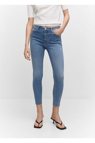 MANGO Woman Pantaloni albaștri de damă27911106