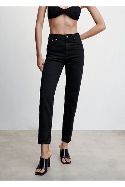 MANGO Black Denim Women's Trousers47011307