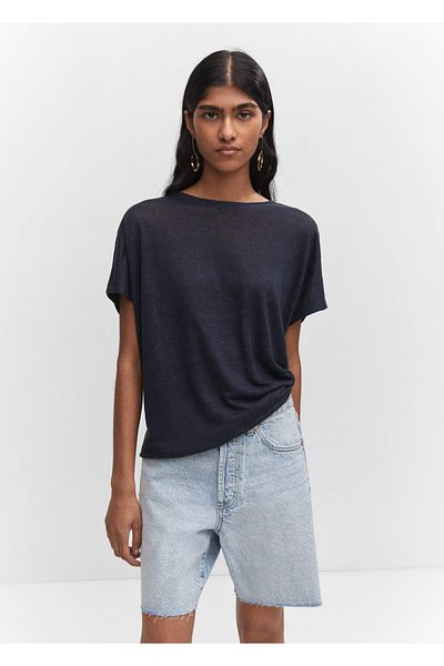 MANGO Woman Bright Blue Women's T-shirt57050262