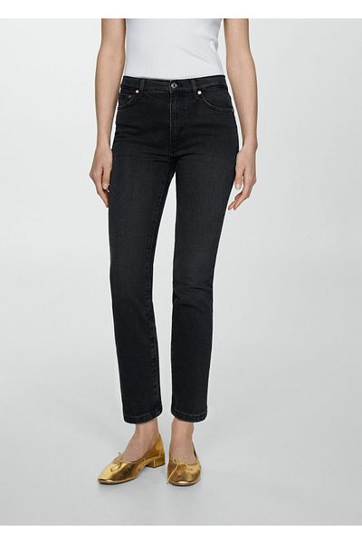 MANGO Woman Women's Jeans Black Denim -67040673
