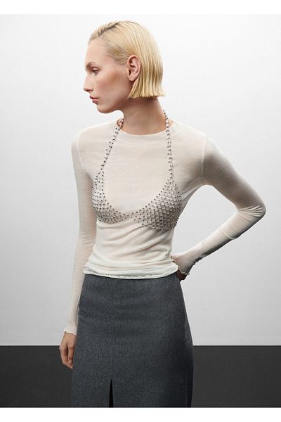MANGO Woman Ασημί Χρώμα Γυναικείο Σουτιέν67040432